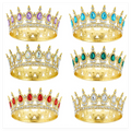 Princess Queen Crowns For Women Wedding Bridal Headdress Baroque Round Tiaras Crowns For Pageant Birthday Party Hair Jewelry