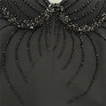 Sexy Women Three-Dimensional Rhinestone Design Bandage Dress Spaghetti Strap Sleeveless Bodycon Backless Midi Dress Vestido