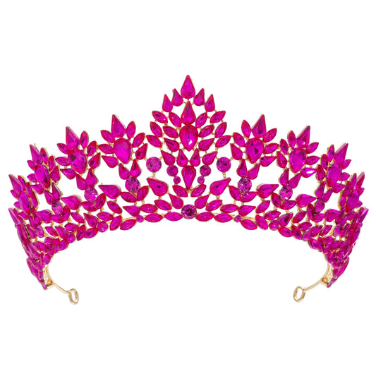 Princess Queen Crowns For Women Baroque Crystal Bridal Tiara Crown For Wedding Bride Headdress Party Prom Hair Jewelry Headpiece as picture 3