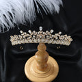 Luxury Princess Crown for Women Girl Crystal Zircon Bridal Tiaras Crowns Wedding Headpiece 15 Years Party Hair Jewelry Headwear as picture 3