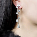 Luxury Zircon Wedding Earrings Cubic Zirconia Bridal Water Drop Earring For Bride Accessories Women Evening Party Dress Jewelry