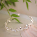 Flower Headband Hairband Silver Color Headpiece Bride Women Zircon Headwear Headdress Bridal Hair Jewelry Wedding Accessories
