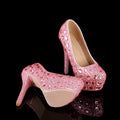 Bling Bling Luxury Rhinestones Diamond Women Pumps 14cm Ultra High heels Platform Wedges Party Shoes Fashon Wedding Bridal Shoe