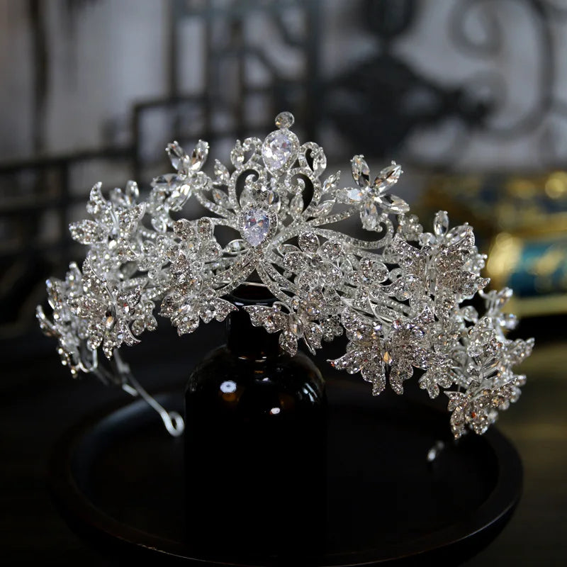Baroque Princess Queen Crowns For Wedding Crystal Bridal Tiara Crown For Pageant Women Diadem Party Prom Hair Jewerly Headpiece
