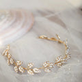 Gold Color Headband Hairband Leaf Headpiece Hairpin Bride Bridesmaids Hair Comb Pin Headdress Bridal Jewelry Wedding Accessories