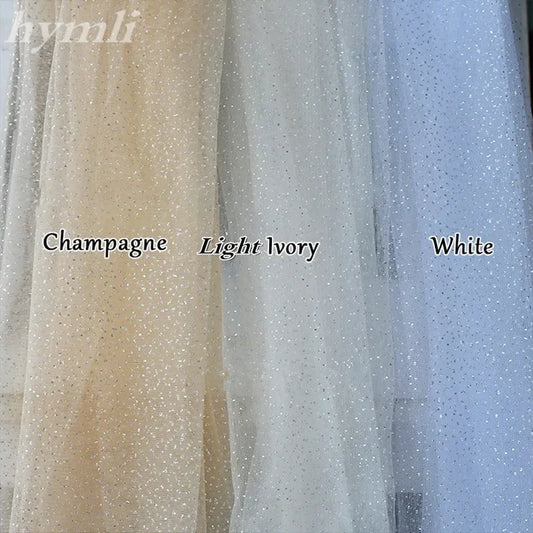 Glitter Tulle Wings Wedding Veil Cathedral Bridal Cape Veil
