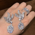 Luxury Bird AAA Zircon Bridal Earrings Cubic Zirconia Wedding Earring For Bride Women Accessories Party Dinner Dress Jewelry