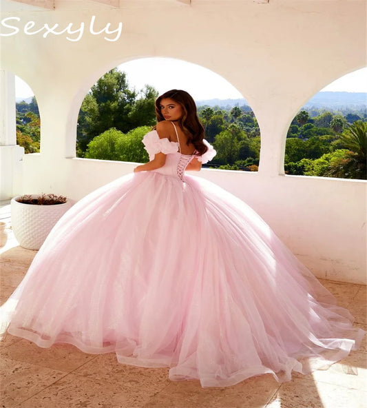 Light Blue Vestidos De 15 Quinceañera Dress Puffy Tulle Vestidos De 15 Años Xv Birthday Sixteen Party Gown 2025 Chic Customized