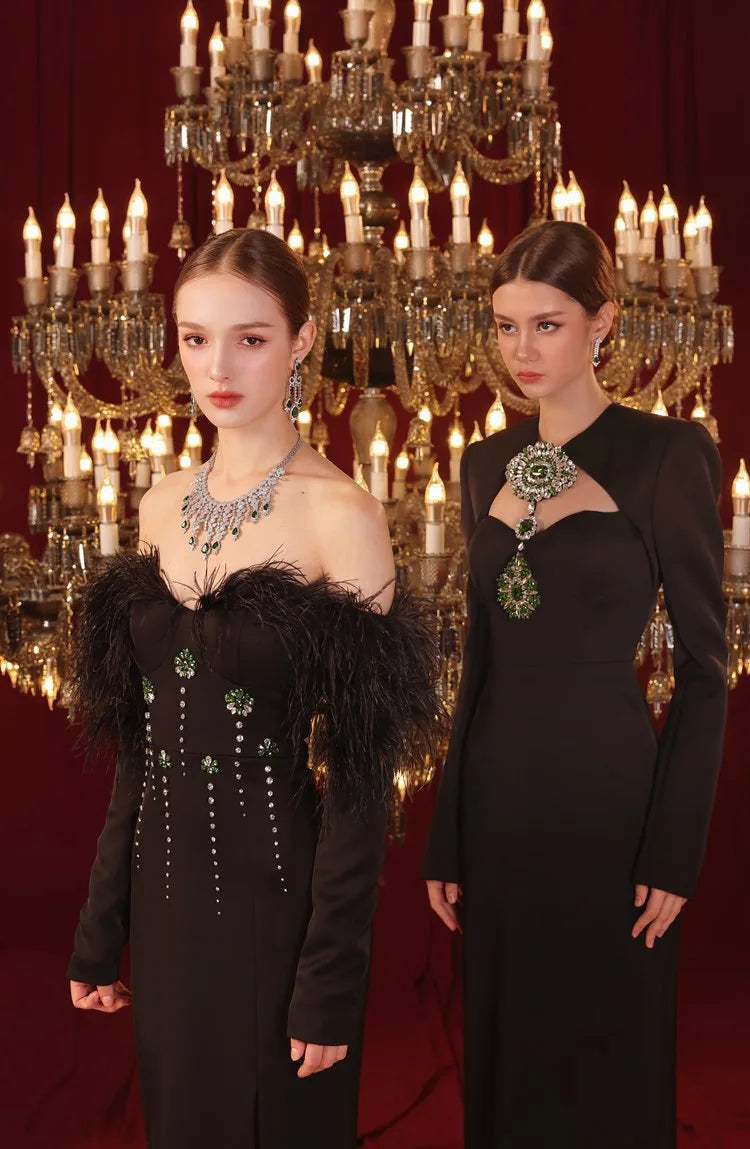 Women Long Sleeve Sexy Shinning Crystal Keyholes Bodycon Long Bandage Dress Celebrate Evening Party Cocktail Outfit