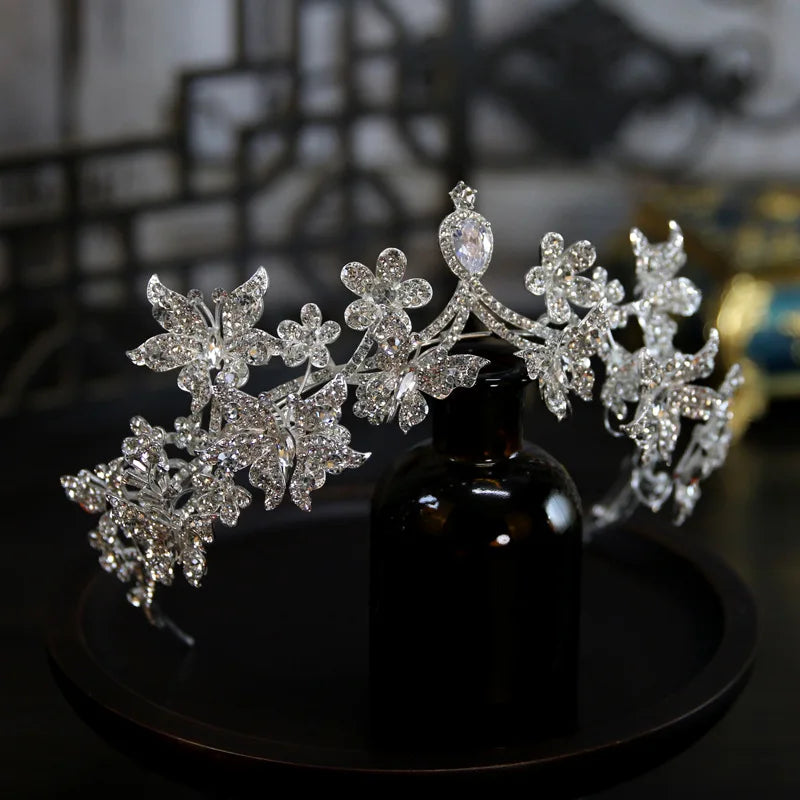 Baroque Princess Queen Crowns For Wedding Crystal Bridal Tiara Crown For Pageant Women Diadem Party Prom Hair Jewerly Headpiece