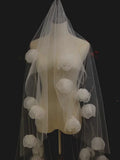 White Bridal Veil Flower Wedding Veils For Evening Party Dress Women Girl Hair Accessories Brides Jewelry