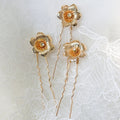 Bridal Jewelry Flower Head Pieces Pearl Hair Comb Pin For Bride Bridesmaids Women Vintage Gold Color Hairpin Wedding Accessories K04