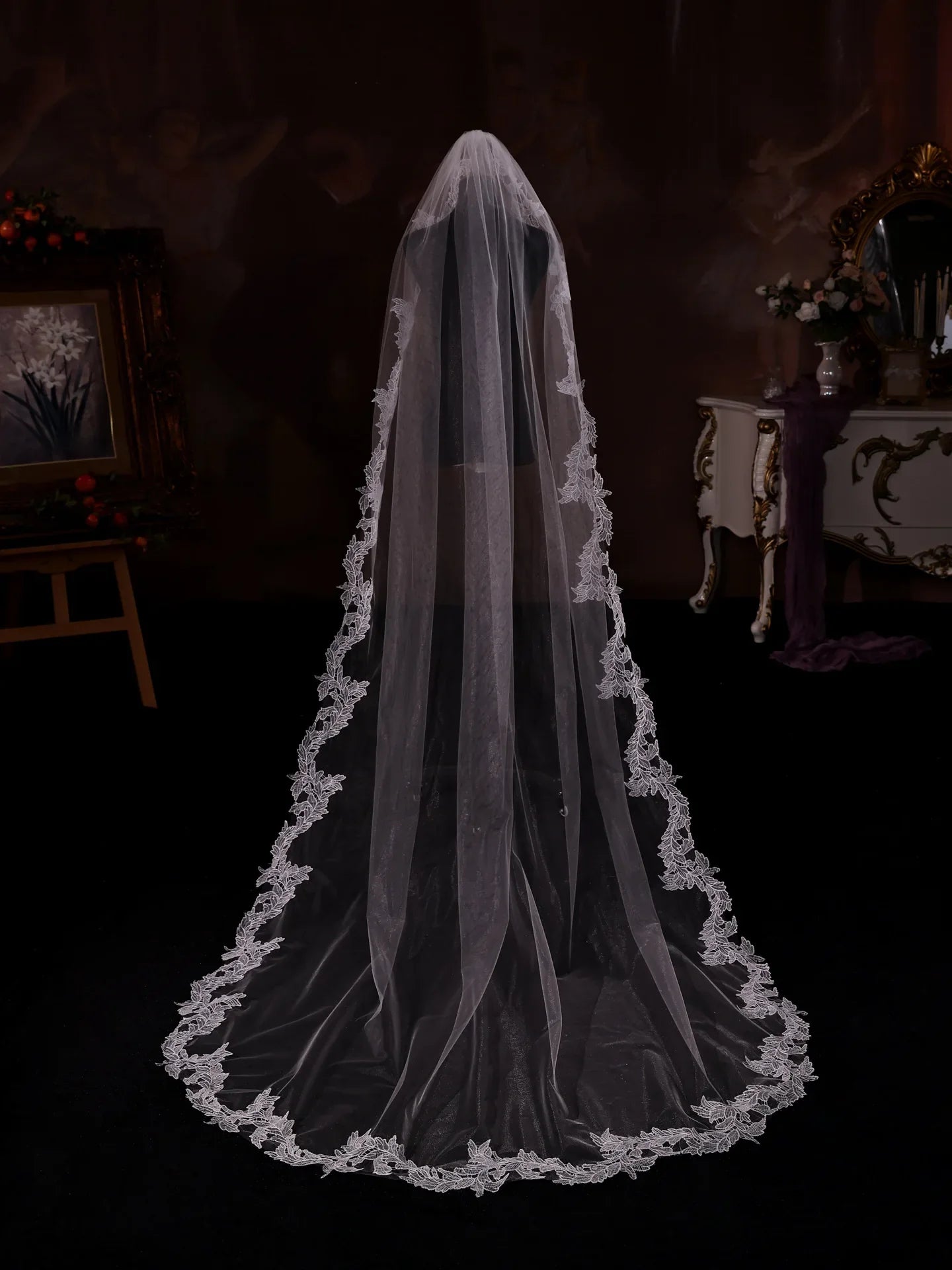 270cm White Bridal Veil Long Wedding Veils For Brides Evening Dinner Party Dress Women Girl Gifts Hair Accessories Jewelry