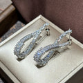 Silver Color CZ Zircon Bridal Earrings Cubic Zirconia Wedding Earring For Women Bride Accessories Dinner Party Dress Jewelry a
