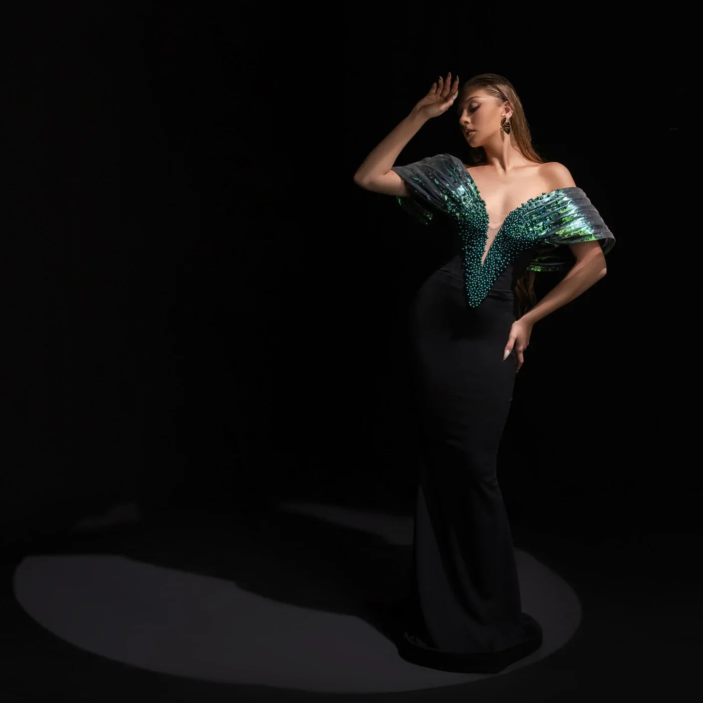 Ladies Women Celebrity Sexy Off Shoulder Pearl White Bodycon Maxi Long Bandage Dress Elegant Evening Club Party Outfit black