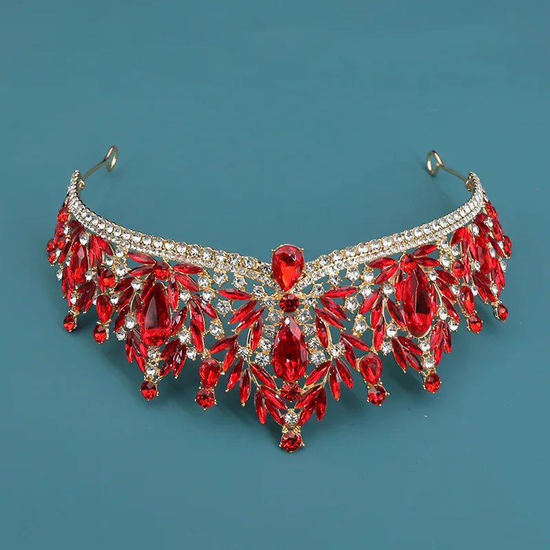 Baroque Crowns And Tiaras For Women Crystal Queen Princess Bridal Crown For Wedding Hair Accessories Party Prom Hair Jewelry