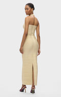 Women Sexy Halter Whiter Black Patchwork Bodycon Bandage Dress Celebrity Elegant Evening Party Club Luxury Birthday Dresses