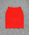2024 New Women's Bandage Skirt Fashion Versatile Solid Color Tight Mini Skirt Black Red Orange Khaki White Pink Bandage Skirt Red