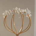 Porcelain Flower Headband Hairband For Bride Silver Color Headpiece Headdress Headwear Bridal Jewelry Wedding Hair Accessories