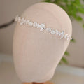 Flower Headband Hairband Tiara Silver Color Headpiece For Bride Zircon Headwear Crown Bridal Hair Jewelry Wedding Accessories