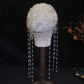 Flower Lace Headbands Hairbands Pearl Rhinestones Headpieces Headwear For Brides Women Bridal Jewelry Wedding Hair Accessories