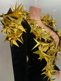 Shiny Gold Rhinestone Black Velvet Long Sleeve Bodysuit Women Evening Party Club Gala Hosts Night Club Bar Stage Costumes
