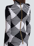 Spring Women Long Sleeve Plaid Bodycon Mini Bandage Dress Fashion Celebrate Evening Party Outfit Vestido