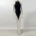 Bandage Material Women Sexy Off the Shoulder Bodycon Long Maxi Dress Elegant Evening Party Birthday Vacation Outfit Vestido