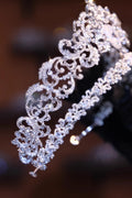 Princess Queen Tiaras and Crowns Rhinestones Zirconia Headband For Brides Women Diadem Wedding Accessories Bridal Hair Jewelry