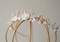 Gold Color Headband Freshwater Pearl Headpiece For Brides Porcelain Flower Hairband Wedding Accessories Bridal Hair Jewelry gold color