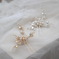 Wedding Accessories Pearl Crystal Hair Pin Clip Vintage Gold Silver Color Head Pieces Bridesmaids Brides Hairpins Bridal Jewelry