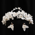 Flower Floral Tiaras and Crowns Pageant Prom Headbands For Brides Women Girl Headpieces Wedding Hair Accessories Bridal Jewelry