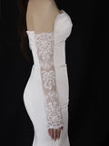 Long Bridal Gloves Pearl Wristband Wedding Glove For Women Girl Party Evening Dress Jewelry Bride Accessories