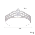 Wedding Hair Accessories Cubic Zirconia Tiaras and Crowns Zircon Headpiece For Brides Women Pageant Prom Headband Bridal Jewelry