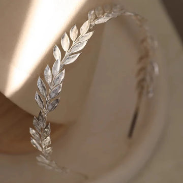 Silver Color Headband Hairband Leaf Headpiece Headdress Brides Birthday Gift Tiara Crown Bridal Jewelry Wedding Hair Accessories a