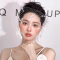 Short Face Bridal Veil Bowknot Wedding Veils For Evening Dinner Party Dress Women Gift Hair Accessories Brides Jewelry