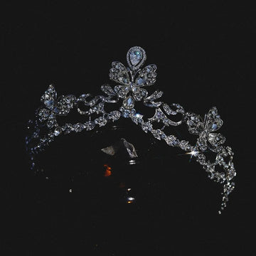 Wedding Hair Accessories Rhinestones Crystal Tiaras and Crowns Prom Headband For Brides Princess Queen Headpiece Bridal Jewelry silver color