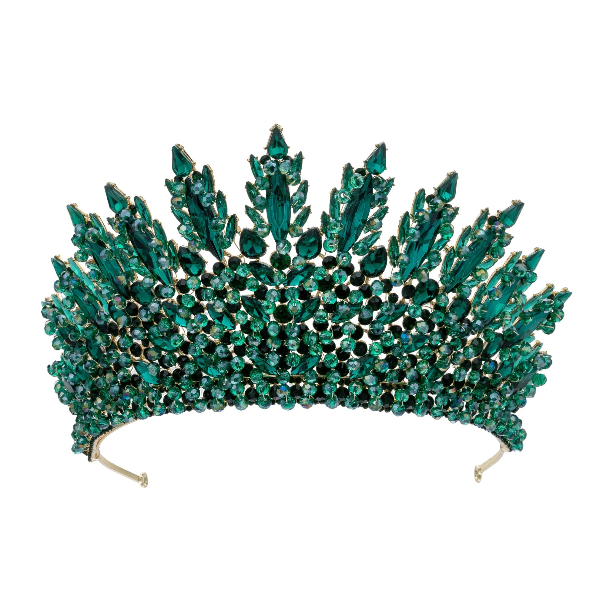 Baroque Women's Crowns For Wedding Headdress Queen Crystal Bridal Tiara Crown For Pageant Diadem Party Prom Bride Hair Jewelry as picture