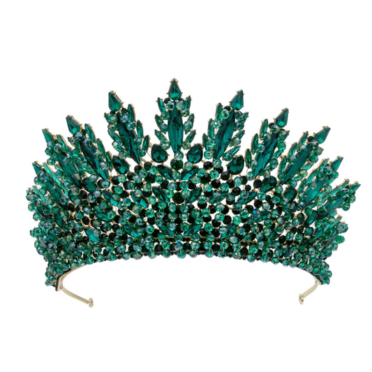 Baroque Women's Crowns For Wedding Headdress Queen Crystal Bridal Tiara Crown For Pageant Diadem Party Prom Bride Hair Jewelry as picture