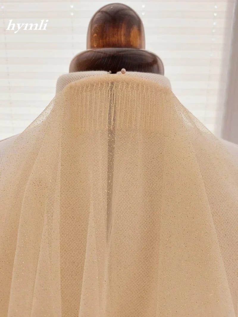 2 Tier Bridal Veil Cut Edge Champagne Wedding Veil