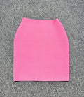 2024 New Women's Bandage Skirt Fashion Versatile Solid Color Tight Mini Skirt Black Red Orange Khaki White Pink Bandage Skirt Pink