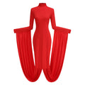 Red Women Long Sleeve Sexy Bodycon Long Dress Celebrate Evening Party Prom Fashion Cocktail Outfit High Quality Red