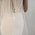 Champagne Wedding Veil Soft Tulle Single Tier Rounded Edge with Gold Bridal Comb