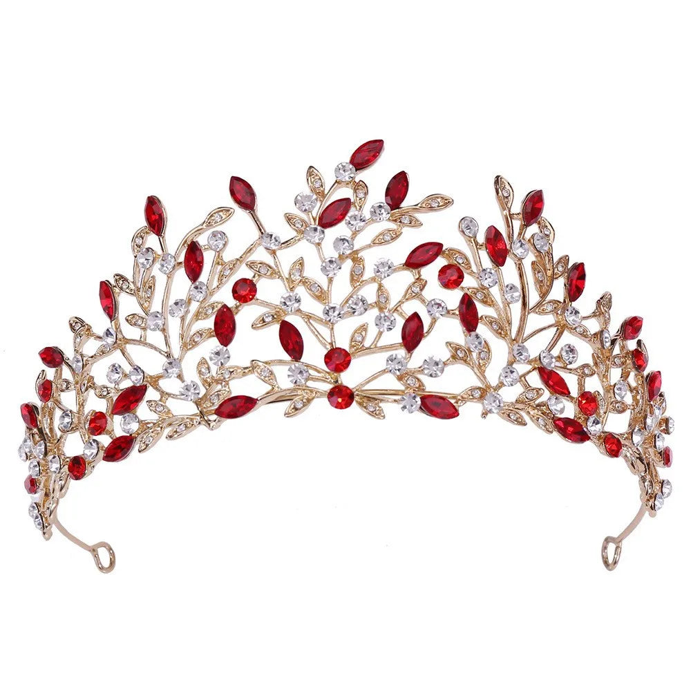 Baroque Wedding Hair Tiaras Crowns For Women Rhinestone Bridal Tiara Pageant Diadem Wedding Hair Jewelry Headdress Accessories as picture 2
