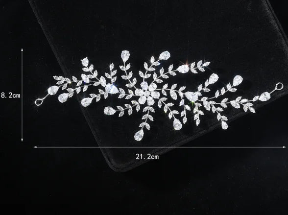 Zirconia Rhinestones Headband Hairband For Brides Women Crystal Headpieces Headdress Bridal Jewelry Wedding Hair Accessories d