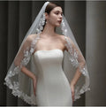White Bridal Veil Leaf Lace Wedding Veils For Brides Evening Dinner Party Dress Women Girl Gifts Hair Accessories Jewelry a