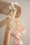 Gold Color Headband Hairband Leaf Headpiece Hairpin Bride Bridesmaids Hair Comb Pin Headdress Bridal Jewelry Wedding Accessories
