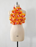Orange Color Women Sexy Florals Backless Bodycon Tops Celebrate Nightclub Party Bar Dancer DJ Performance Costume Orange
