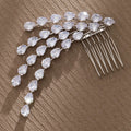 Wedding Accessories Silver Color Hair Comb Pin Clip Zirconia Crystal Hairpin For Brides Bridesmaids Head Pieces Bridal Jewelry a