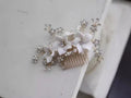 Bridal Jewelry Porcelain Flower Hair Comb Head Piece Brides Party Dinner Dress Crystal Rhinestones Hairpin Wedding Accessories